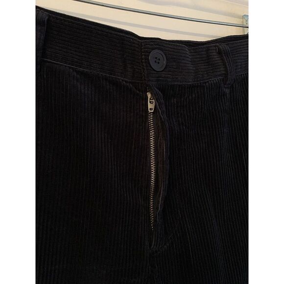 COS Corduroy Pants Mens Black Straight Soft Cotton Chino Slacks 38x27 - Picture 3 of 12